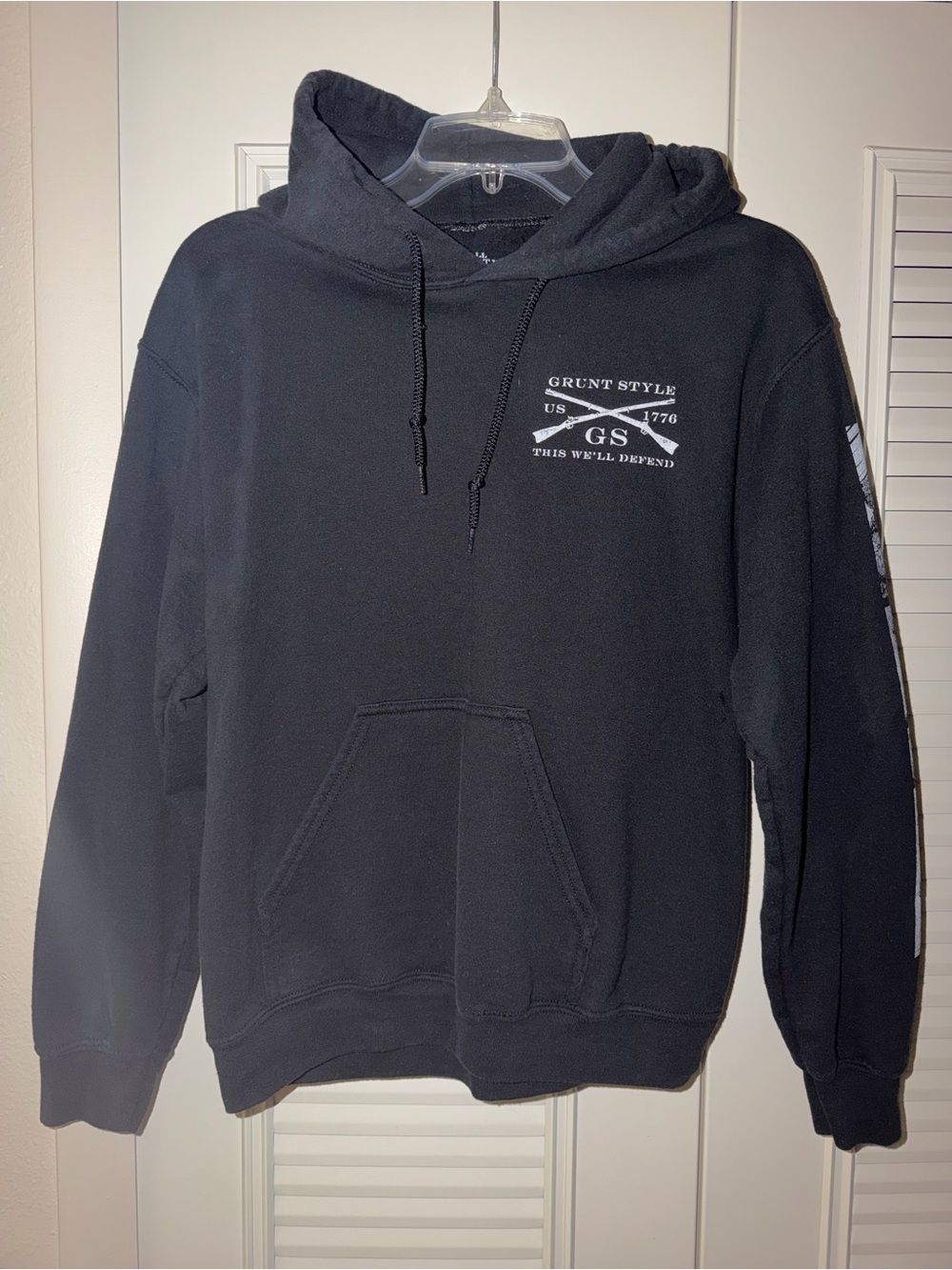 Grunt Style Black Hooded Sweatshirt